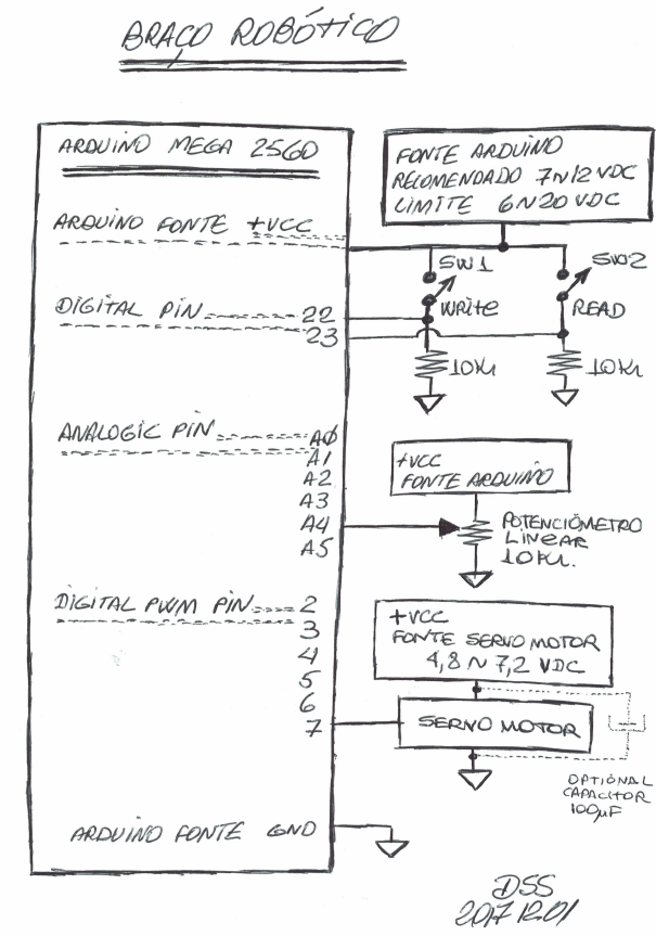 HOME - 20171201 - Arduino braco robótico circuito elétrico